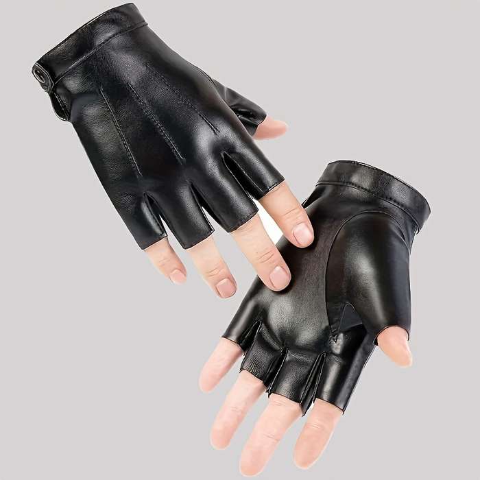 1 Pair Black Outdoor Sports Gloves