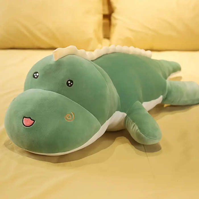 100cm/39.37inch Green Cartoon Dinosaur Plush Toy