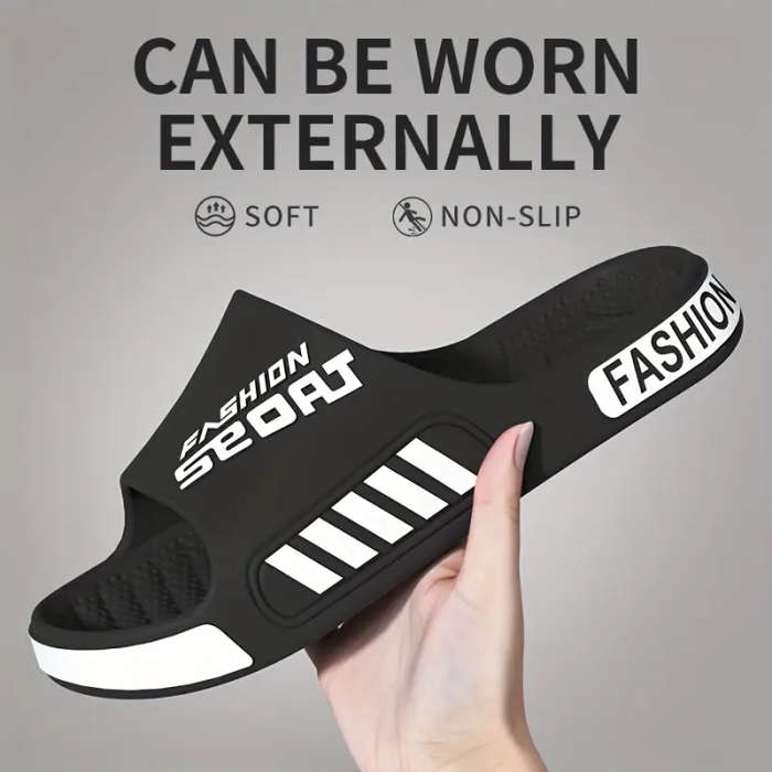 A Pair Of Unisex Stylish Sports Slippers In A-Brown 7.5-8