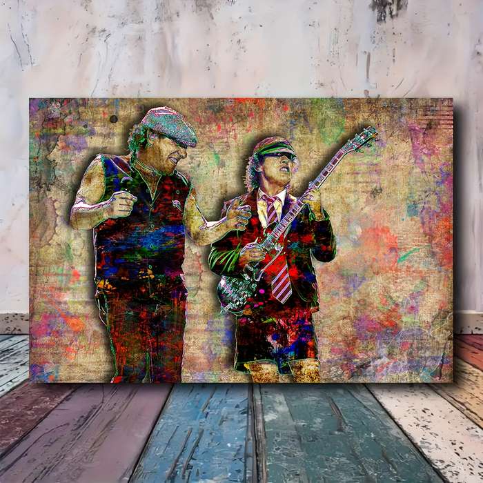 1pc One Piece of Frameless ACDC Printed Artwork Poster on Canvas Suitable for Modern Home Decor in