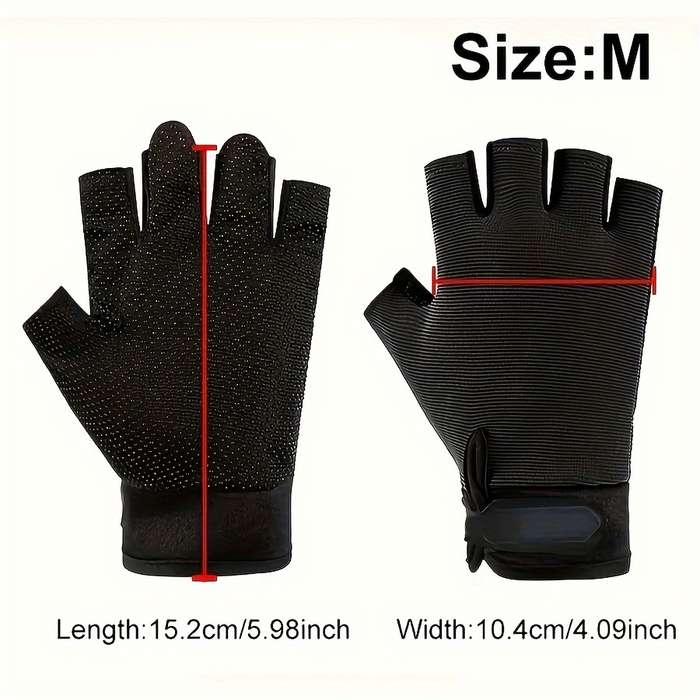 1 Pair Black Size M Outdoor Sports Gloves