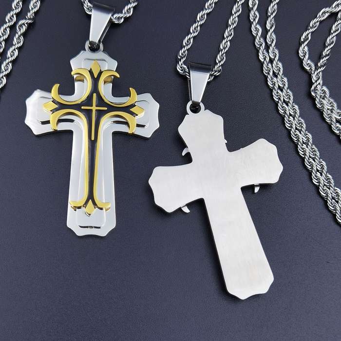 1 Piece Silvery Jesus Theme Pendant