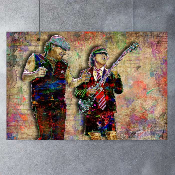 1pc One Piece of Frameless ACDC Printed Artwork Poster on Canvas Suitable for Modern Home Decor in