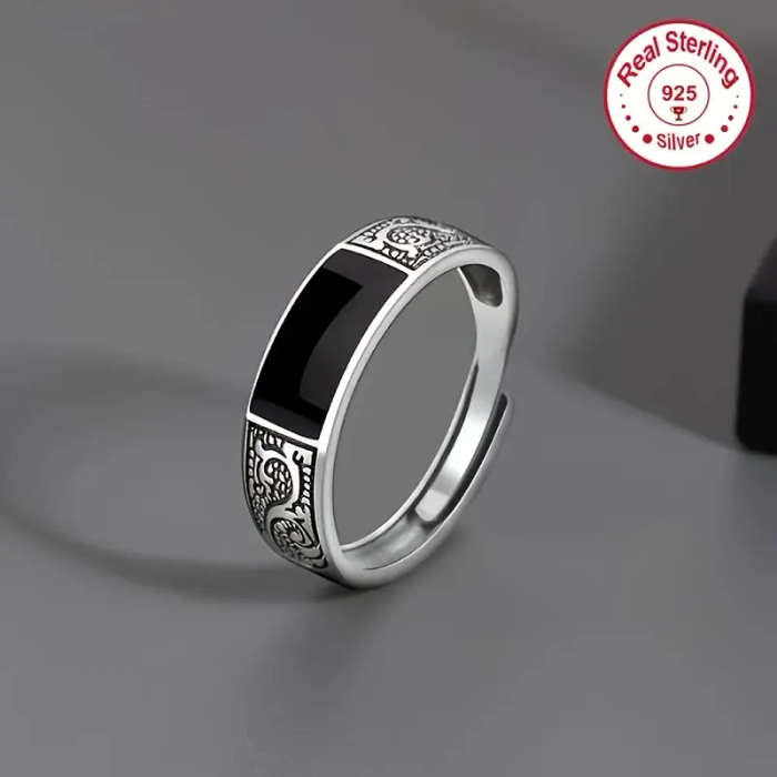 Mens Vintage 925 Sterling Silver Ring