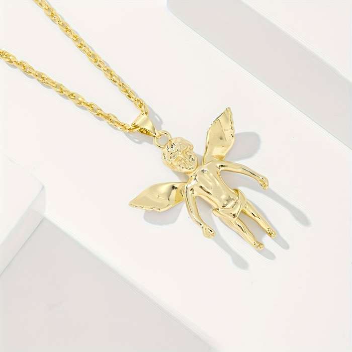 1 Piece Golden Yellow White Jesus Theme Pendant