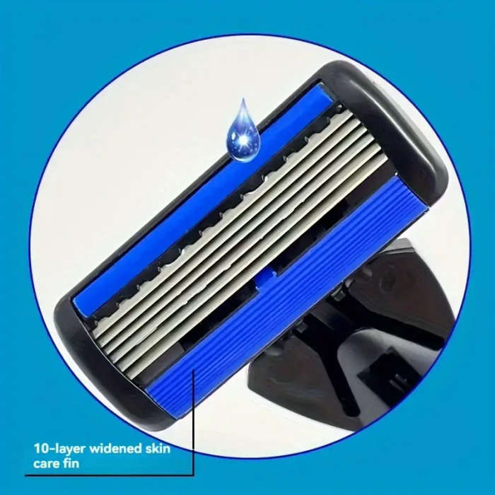 Men's Manual Shaver 6-layers Blades Razor Facial Hair Removal Tools Safety Shaver