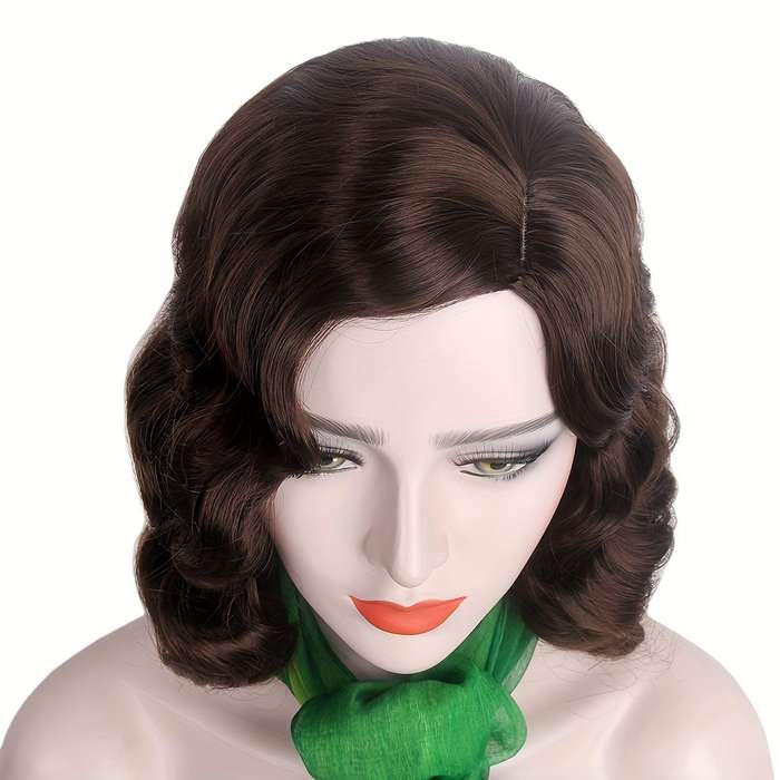 1Pc Black 35.56cm Fashion Design Wig