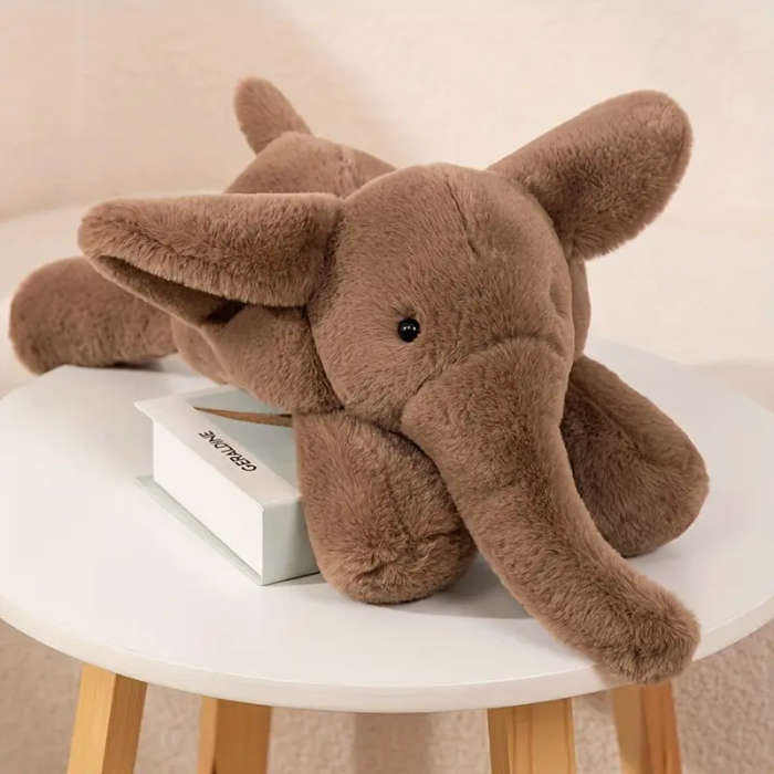 Super Soft Plush Elephant Toy Gray