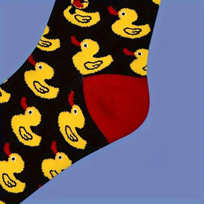 1 Pair Black Duck  One Size Socks