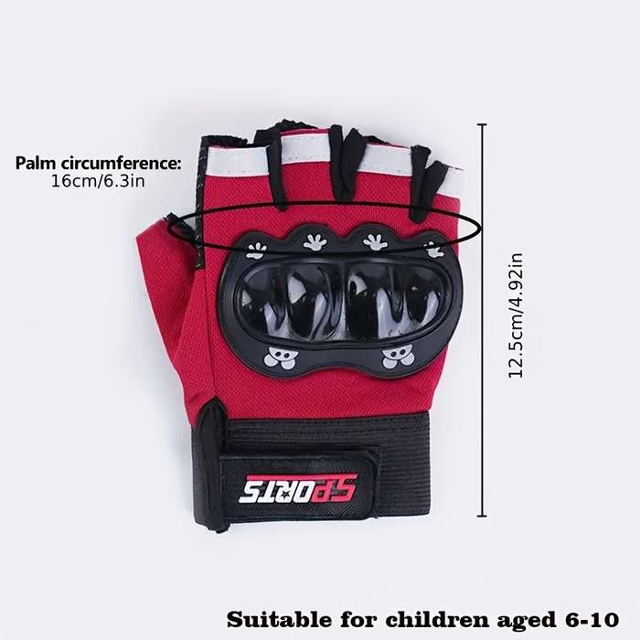 1 Pair Red Outdoor Sports Gloves