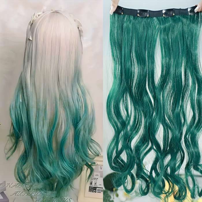 1Pc Arctic Green 55.88cm Fashion Design Wig