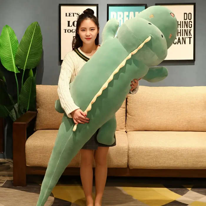 100cm/39.37inch Green Cartoon Dinosaur Plush Toy