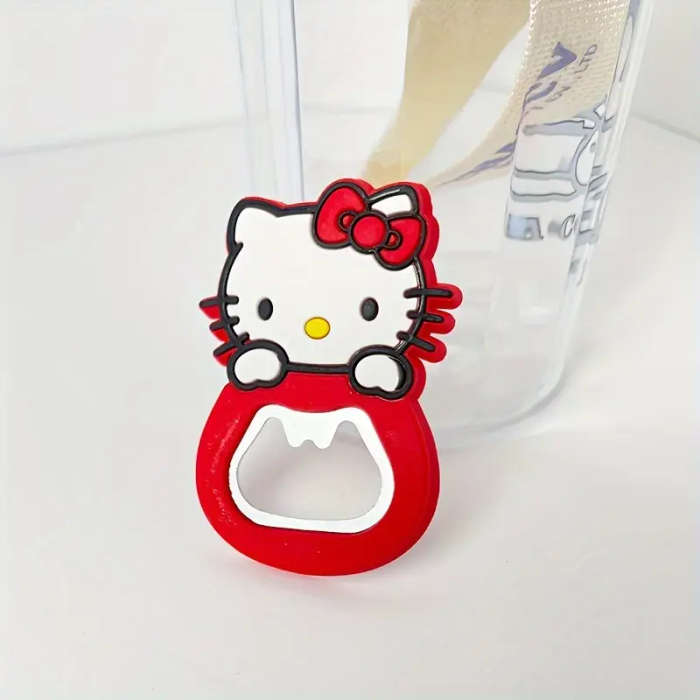 1pc Sanrio Hello Kitty Stainless Steel Bottle Opener Cute Cartoon Refrigerator Magnet Easy Grip Wine