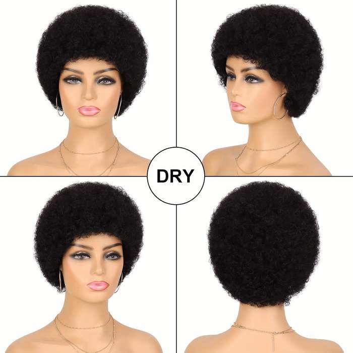 1Pc Black 10.16cm Fashion Design Wig