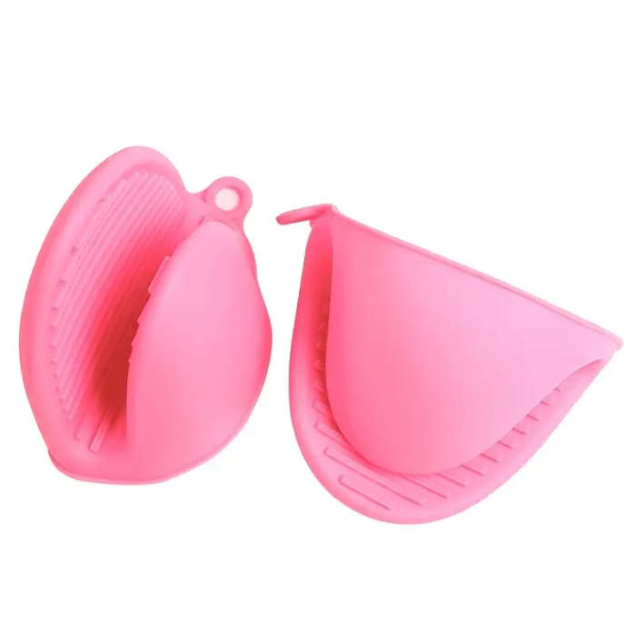 1 Pair of Silicone Pot Holder Gloves - Non-Slip Grip Kitchen Utensils, Suitable for Both Hands, Esse