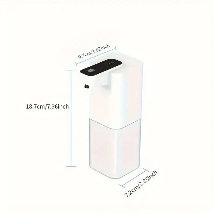 1pc Automatic Foam Hand Soap Dispenser Wall-Mounted No-Contact Infrared Sensor USB Rechargeable