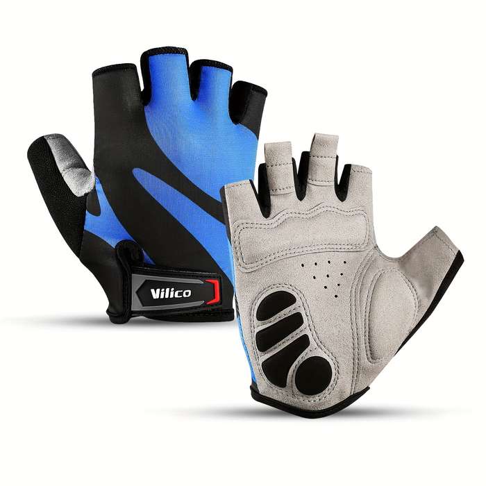 1 Pair Blue Size L Outdoor Sports Gloves