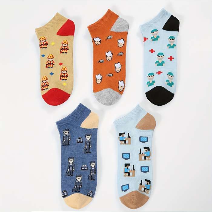 5 Pairs One Size High Elastic Socks