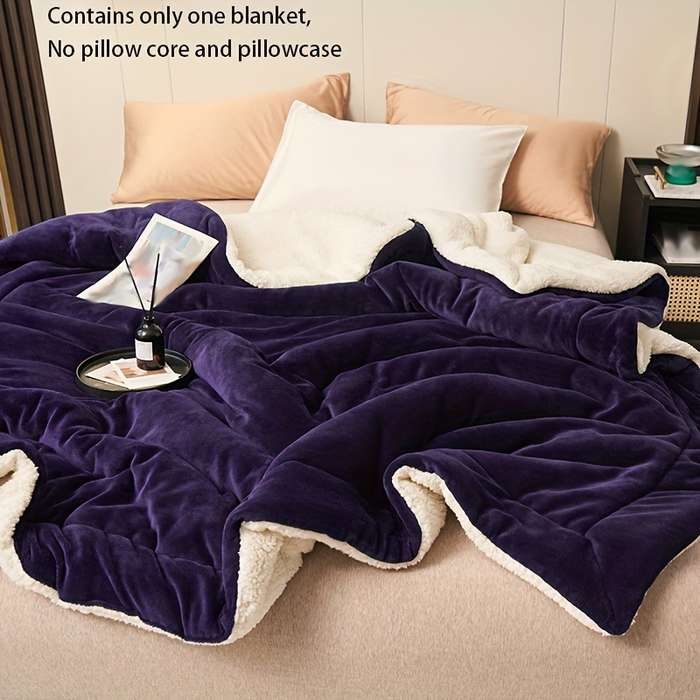 1ps Blanket Color Deep Purple size 180x200cm