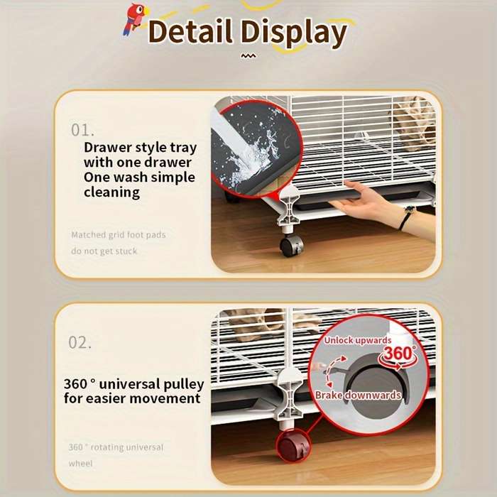 1pc Large Size Pet Cage