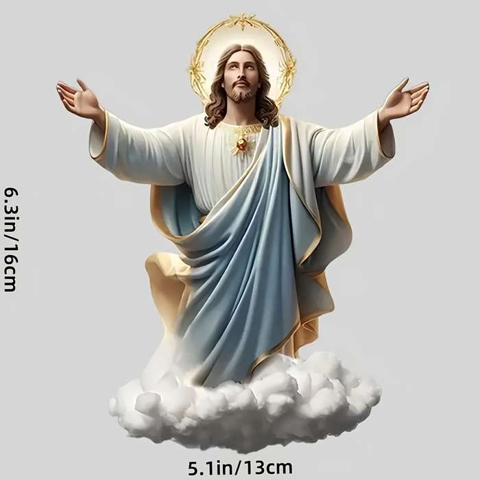 1pc CloudPriest   13cm  5.1inx16cm  6.3in Jesus Christian Themed Stickers