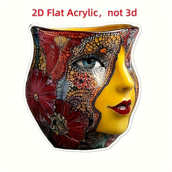1pc 2D Flat    Acrylic Eclectic Style Flower Theme Tabletop Decoration Multipurpose
