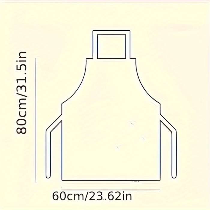 1pc Durable Polyester BBQ Apron Woven Grilling and Outdoor Cooking Apron with Beer and Pizza