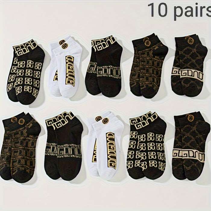 Sock 10 Pack Mixed Colors  One Size