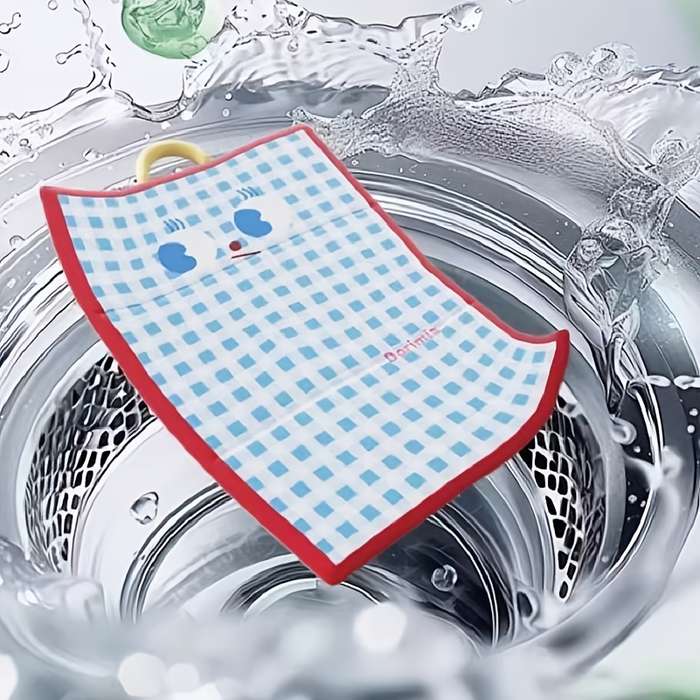1piece Blue Grid, Red Border Cooling Pad
