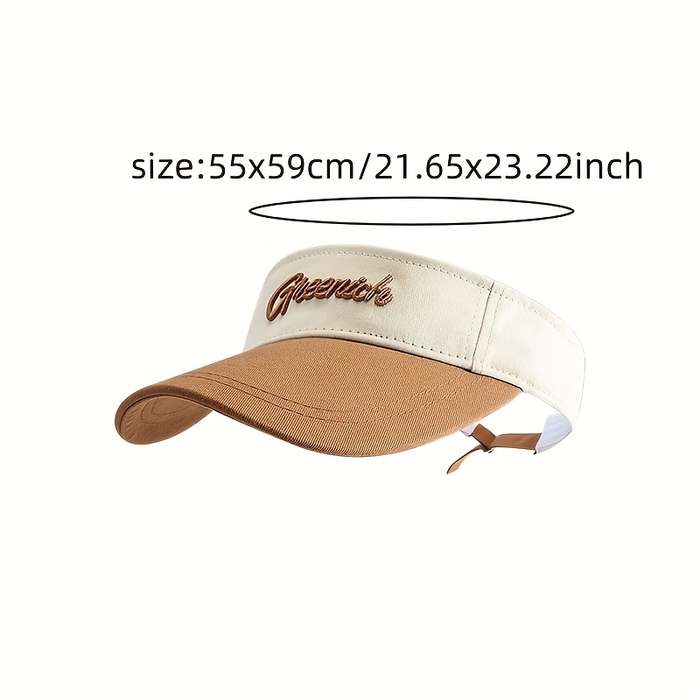 1pc Women's Embroidered Sun Visor Hat Polyester Fantasy Themed Non-Stretch Stripe Craftsmanship