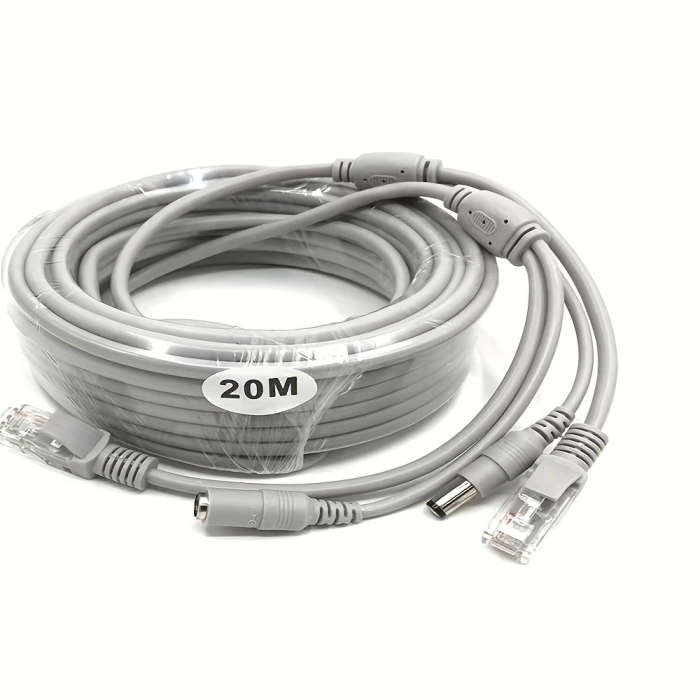 1pc 20M Surveillance Camera Extension Cable 8-Pin PCIe Connector Female to Male Power+Data for Secur