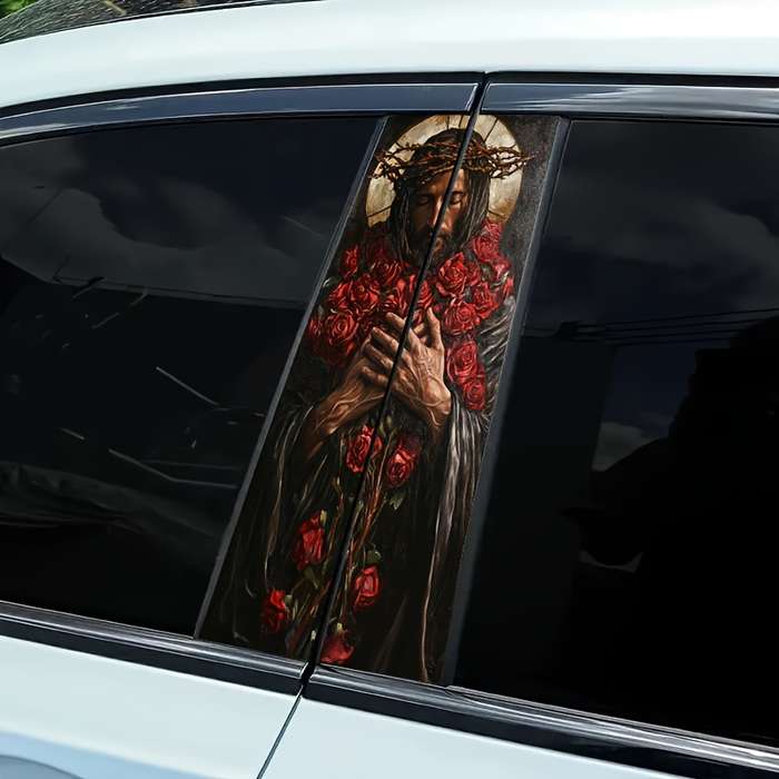2pcs Jesus Christian Themed Stickers
