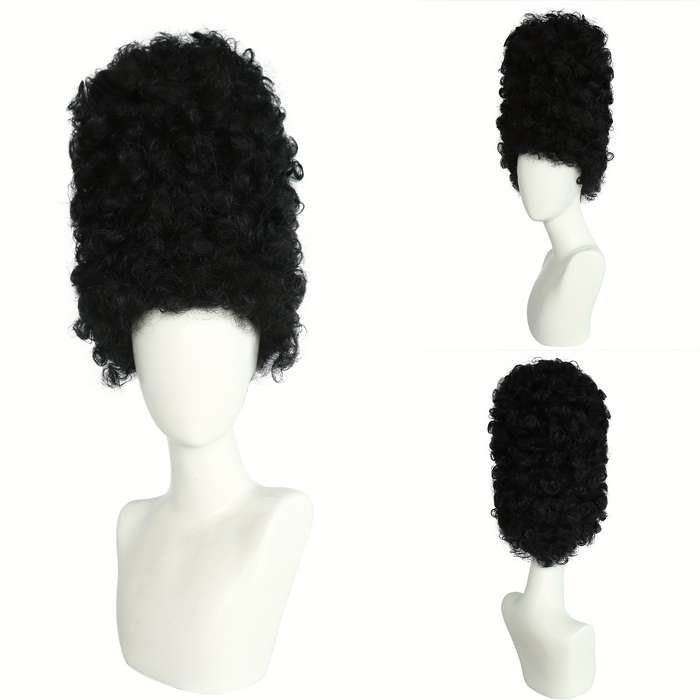 1Pc Black 35.56cm Fashion Design Wig