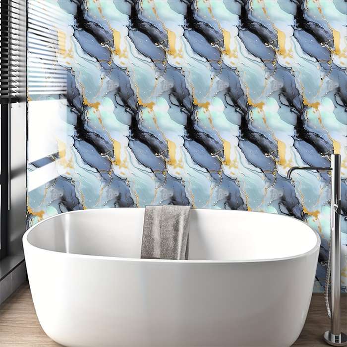 1PC Wall StickersDream Blue Marble40X300cm 15.7X118.1inch