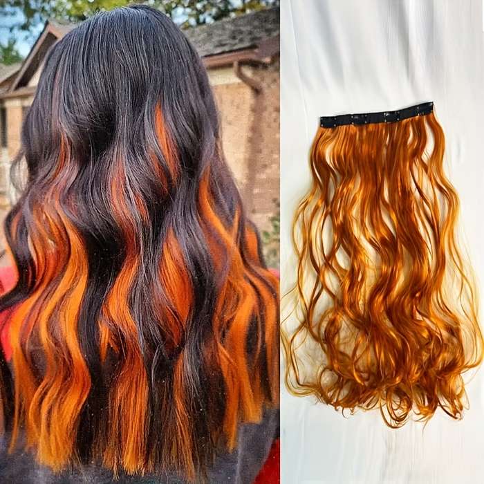 1Pc Dirty Orange 50.8cm Fashion Design Wig