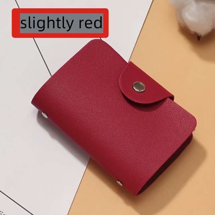 Waterproof Double-Layer Cowhide Business Card Holder Wallet