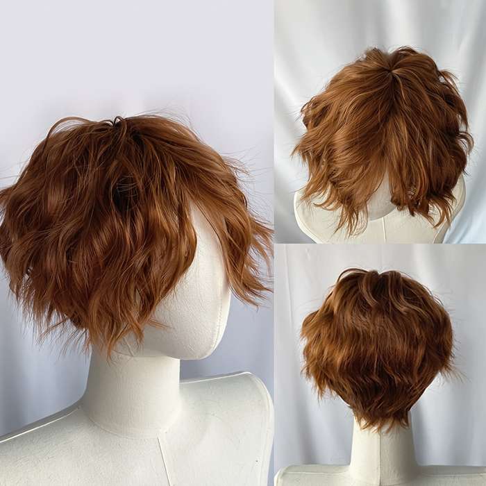 1Pc Light Brown 20.32cm Fashion Design Wig