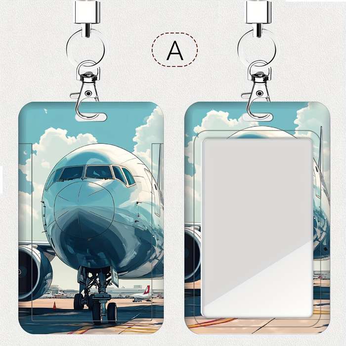 1pc A Set of Airport Illustration Series Card Sleeves Cute and Practical with Hole Punch for Sch