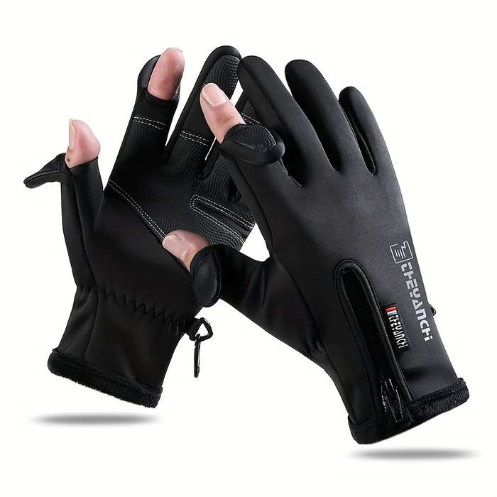 1 Pair Black Size M Warm Gloves
