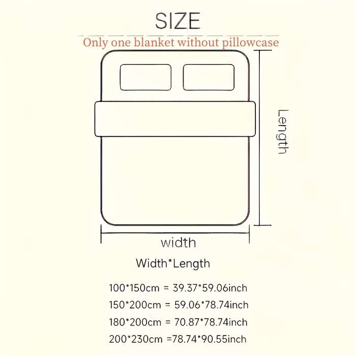 1ps Blanket Color Coffee Color White Edge size 120x200cm