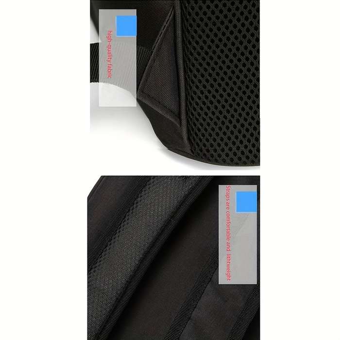 1pc Black With Bluesize S Pet Bag