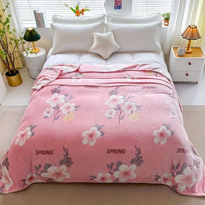 1ps Blanket Color Happiness Flowers Bloom size 120x200cm