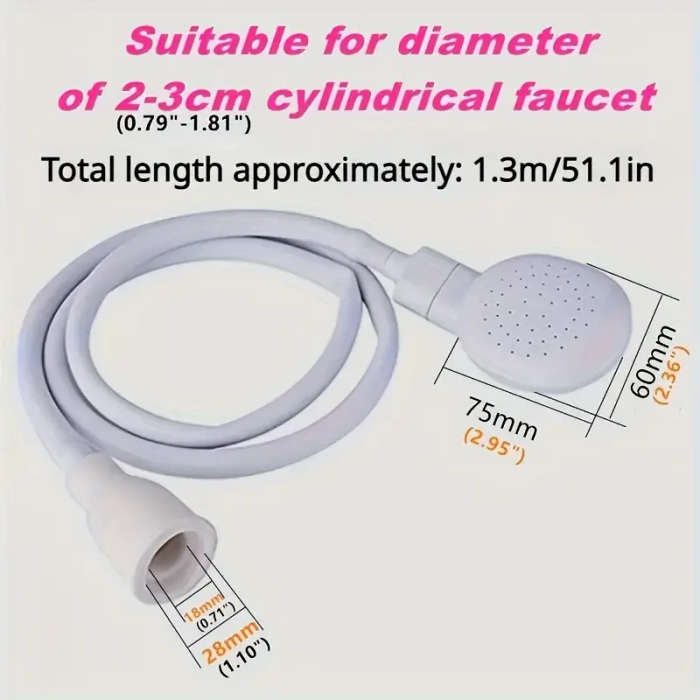 1pc Versatile Portable Faucet Sprayer Hose Perfect for Pet Bathing Hair Washing Watering Plants RV E