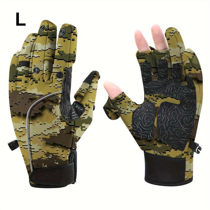 1 Pair Camokhaki Size L Warm Gloves