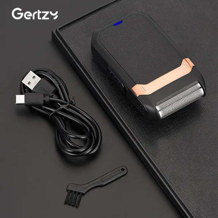 1pc Men's Electric Shaver USB Rechargeable Multifunctional Foil Razor with Brush for Home Salon Use