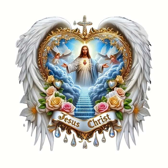1pc AngelPriest 13cmx13cm Jesus Christian Themed Stickers