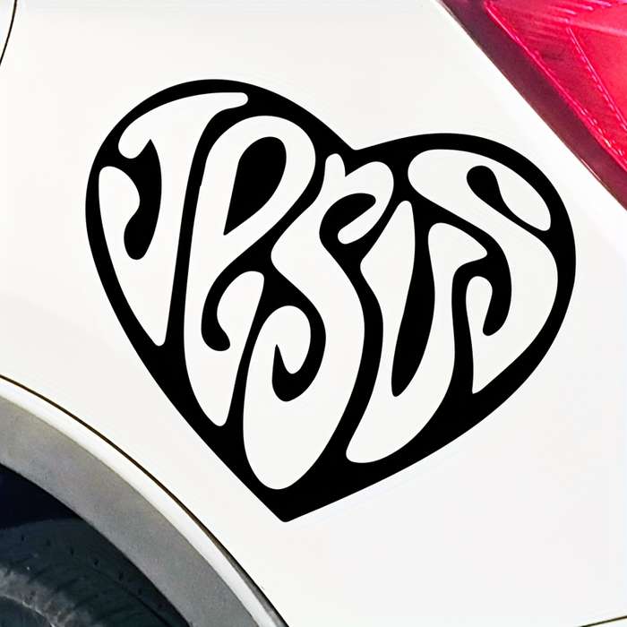 1pc Jesus Heart 20X16.9CM Jesus Christian Themed Stickers