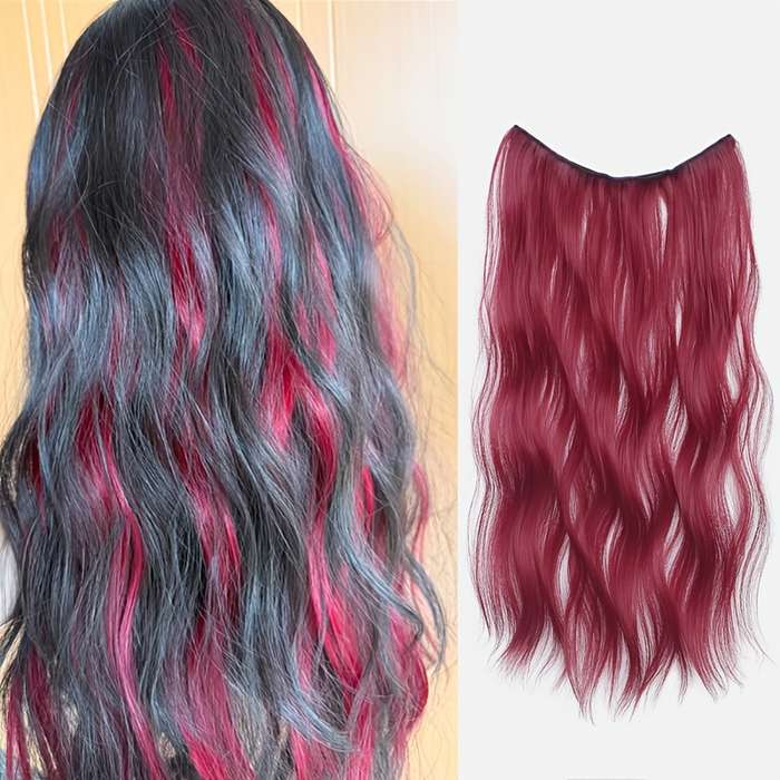 1Pc Raspberry Red 55.88cm Fashion Design Wig
