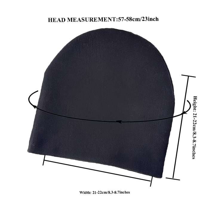 1pc DUTY Jacquard Knit Beanie Hat Unisex Acrylic Lightweight Pullover Cap for Street Fashion Out