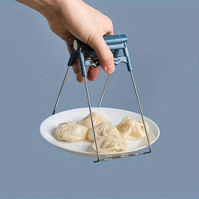 4-Piece Stainless Steel Kitchen Utensil Set Non-Slip Bowl Lifter Dish Grabber Heat-Resistant